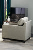 Sawyer Linen-Look Fabric Chair - Light Grey 