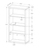 Slade 4-Shelf Bookcase - Grey  