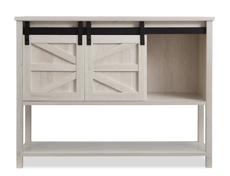 Corbin 47.25\" Accent Cabinet with Sliding Barn Doors - White Oak