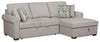 Scott Living Haven 2-Piece Right-Facing Chenille Fabric Sleeper Sectional with Storage Chaise - Grey