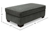 Made in Canada Verona 44" Linen-Look Fabric Storage Ottoman - Charcoal Grey | Pouf de rangement Verona de 44 po fabriqué au Canada en tissu d’apparence lin - gris anthracite