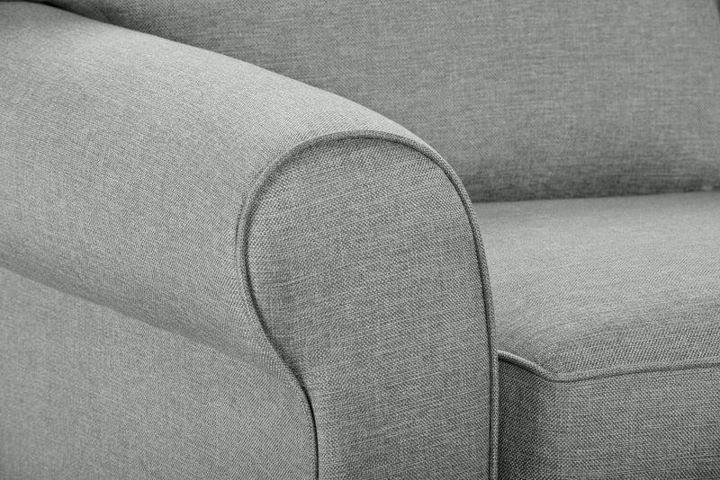 Made in Canada Tula 42\" Fabric Chair with Rolled Arms - Mist Grey