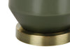 26" Green and Gold Ceramic Table Lamp|Lampe de table de 26 po en céramique verte et dorée