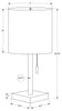 17" Nickle Metal 2-Piece Set, with Two Table Lamps and USB Charging|Ensemble 2 lampes de table de 17 po en métal nickel avec recharge USB