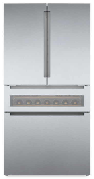 Bosch 800 Series 36\" 20.5 Cu. Ft. Smart French Door Refrigerator with Dual Compressor - Stainless