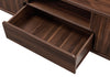 Finn 60" TV Stand - Modern style TV Stand in Dark Walnut Particleboard, Medium Density Fibreboard (MDF)