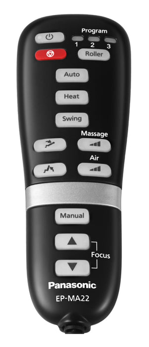 Panasonic Urban 29.5\" Leather-Look Fabric Massage Chair with Bluetooth and USB Port - Black