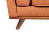 Kassia Linen-Look Loveseat - Orange 