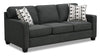 Sawyer Linen-Look Fabric Sofa - Charcoal Grey 
