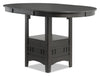 Dena Counter-Height Dining Table with 42-60"W Extension, Round  - Grey