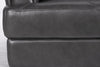 Chateau d'Ax Vita 44" 100% Genuine Leather Chair with Diamond Pattern Stitching and Wood Legs - Charcoal Grey | Fauteuil Vita de Château d’Ax de 44 po en cuir 100 % véritable avec coutures à motif de diamant et pattes en bois - gris anthracite