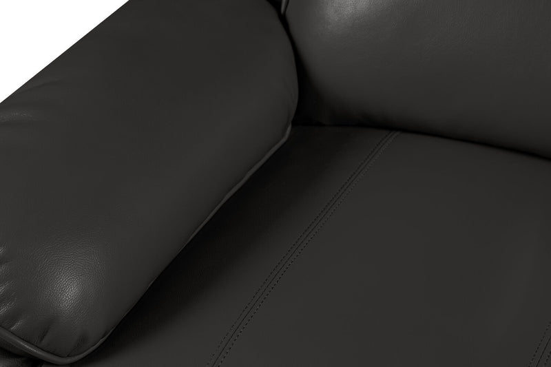 Chandler 60\" Leather-Look Fabric Power Reclining Loveseat - Grey