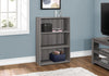 Slade 3-Shelf Bookcase - Grey 