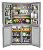 KitchenAid 19.4 Cu. Ft. Counter-Depth 4-Door Refrigerator - KRQC506MPS 