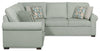 Scott Living Haven 2-Piece Left-Facing Chenille Fabric Sleeper Sectional - Seafoam Blue | Sofa-lit sectionnel de gauche Haven de Scott Living 2 pièces en tissu de chenille - bleu écume de mer