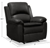 Chandler Leath-Aire Recliner - Grey  