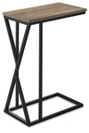 Leila 10.25\" C-Shaped Chairside Table - Taupe