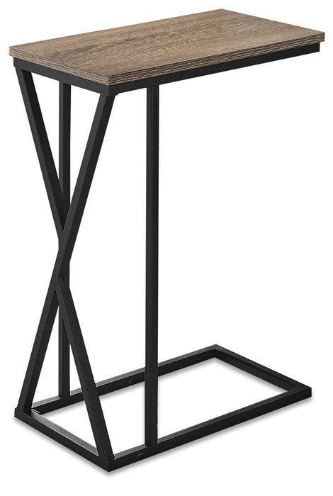 Leila 10.25\" C-Shaped Chairside Table - Taupe