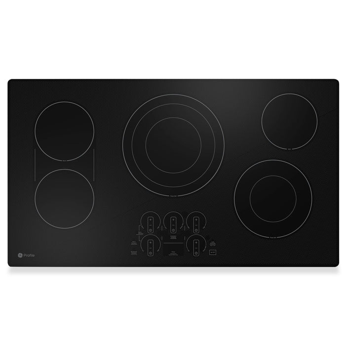 Profile 36\" 5-Element Electric Cooktop - Black - PEP7036DTBB