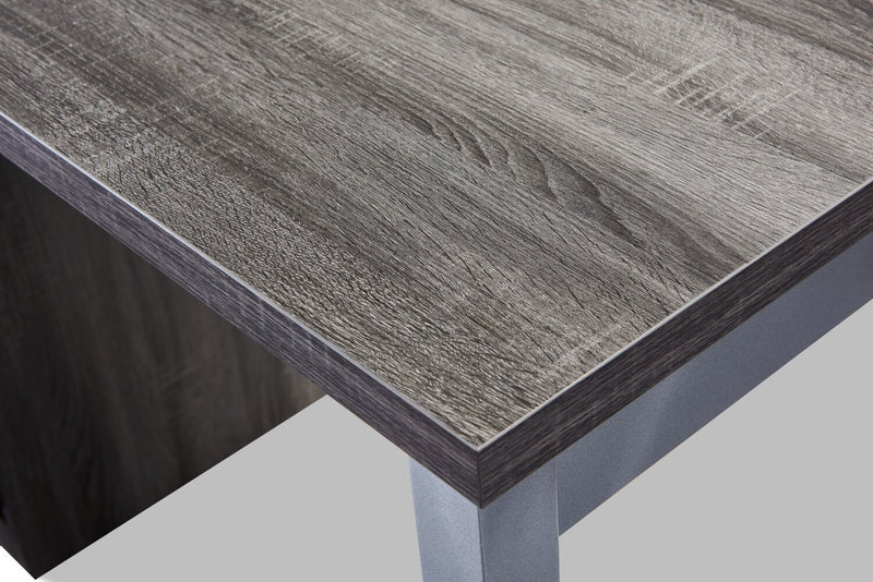 Oscar 47\" Reversible Office Desk with Storage - Grey
