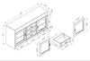 Melody 3-Piece Entertainment Centre with 60" TV Opening - White 