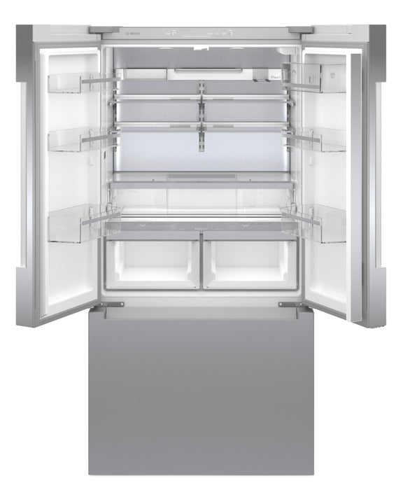 Bosch 800 Series 36\" 20.8 Cu. Ft. Smart Counter-Depth French Door Refrigerator with Dual Compressor