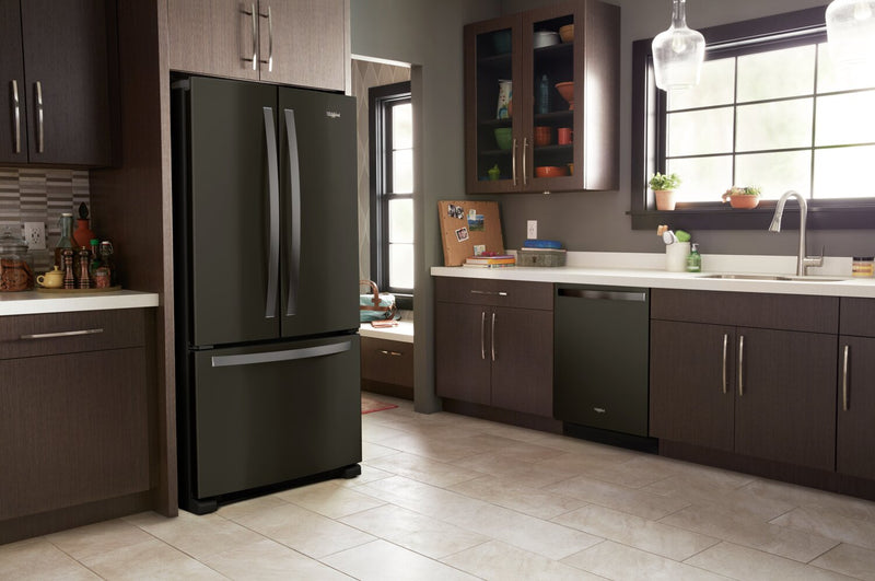 Whirlpool 33\" 22 Cu. Ft. Bottom-Mount Refrigerator - Black Stainless - WRFF5333PV