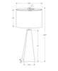 27" Black Resin Table Lamp |Lampe de table de 27 po en résine noire