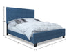 Page Queen Bed - Blue - Contemporary style Bed in Blue Medium Density Fibreboard (MDF)