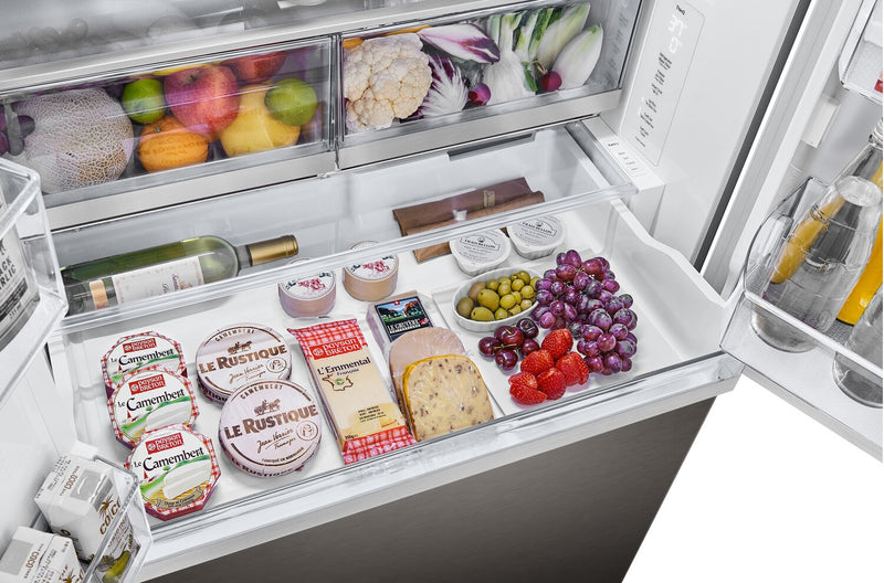 LG 36\" 26 Cu. Ft. French-Door Counter-Depth MAX™ Refrigerator - Smudge Proof Black Stainless Steel - LRYXC2606D