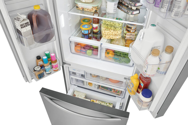 Frigidaire 31.3\" 17.6 Cu. Ft. Counter-Depth French-Door Refrigerator - Brushed Steel - FRFG1723AV