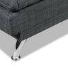 June Linen-Look Fabric Futon - Grey 