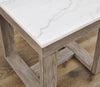 Corsa 24" Modern End Table - Marble Top with Grey Brown Wood Base|Table de bout moderne Corsa de 24 po - dessus en marbre avec base en bois gris-brun