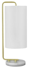 20\" Gold with Marble Base Table Lamp