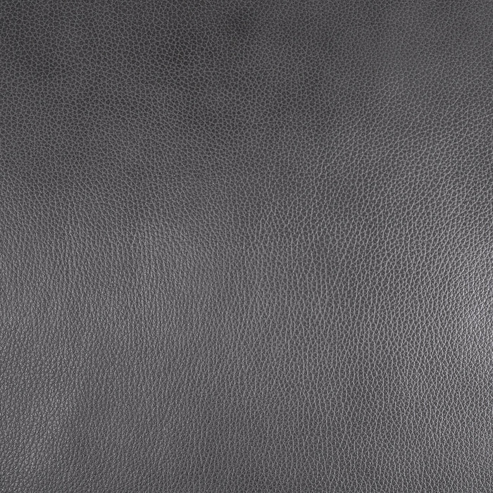 Chateau d'Ax Vita 44\" 100% Genuine Leather Chair with Diamond Pattern Stitching and Wood Legs - Charcoal Grey