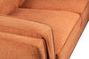 Kassia Linen-Look Loveseat - Orange 