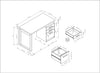 Oscar Reversible Desk - Distressed Grey