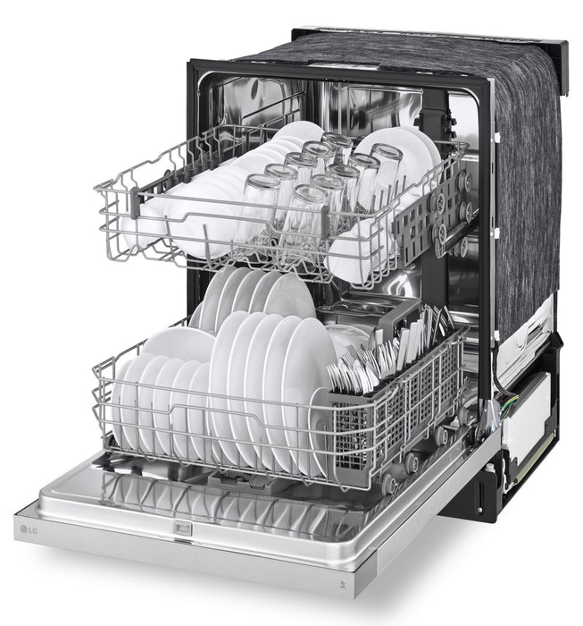 LG 24\" 52 dBA Built-In Front-Control Dishwasher with Dynamic Dry - Platinum Silver - LDFC2423V