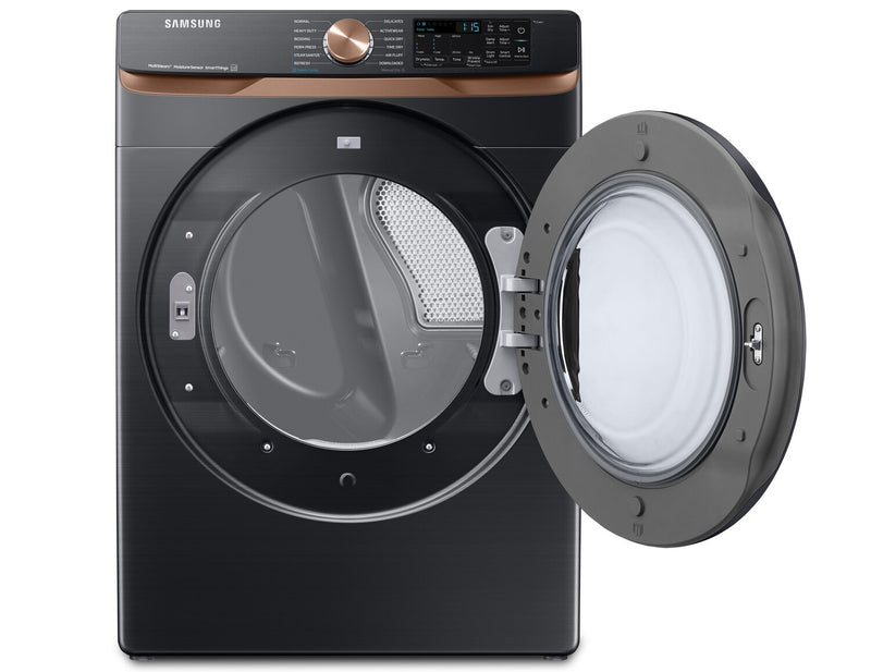 Samsung 7.5 Cu. Ft. Electric Dryer with Steam - Black Stainless Steel - Stackable - DVE50BG8300VAC