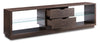 Alex 72\" Modern TV Stand with Storage and Cable Management for TVs up to 80\"- Walnut Oak