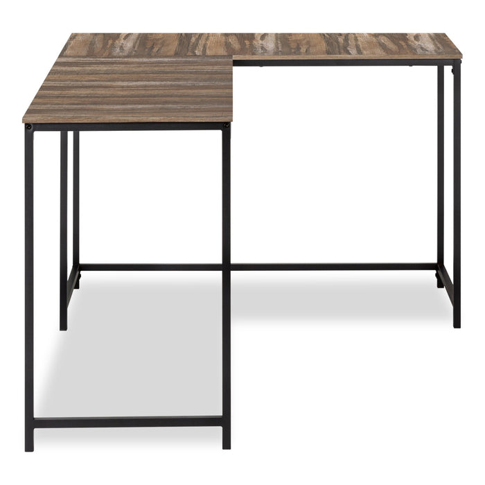 Karter 58.25\" L-Shaped Corner Office Desk - Brown