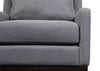 Adel Linen-Look Fabric Accent Chair - Dark Grey - Contemporary style Accent Chair in Dark Grey Plywood, Rubberwood