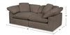 Eclipse Linen-Look Fabric Modular Loveseat - Slate 