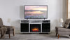Ignatius 64" Modern Electric Fireplace TV Stand with Storage & Cable Management for TVs up to 70"- |Meuble pour téléviseur moderne Ignatius de 64 po avec foyer électrique, rangement et système de gest