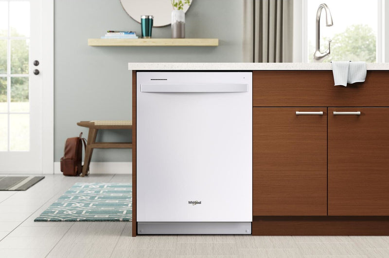Whirlpool 24\" 47 dBA Built-In Top-Control Dishwasher with Third Rack - White - WDT750SAKW