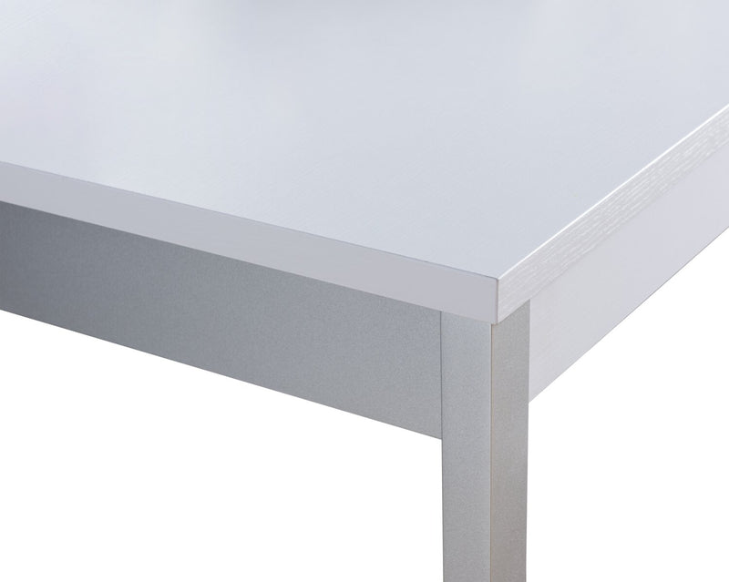 Owen 55\" Reversible Corner Office Desk with 4-Drawers & Cubbies - White