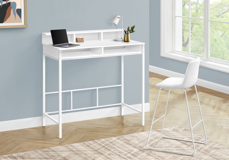 Melissa 47.25\" Standing Office Desk with Cubbies - White