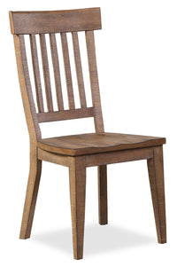 Cedar Dining Chair, Pine Wood, Slat Back - Brown