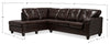 Addison 2-Piece Leath-Aire Left-Facing Sectional - Brown 