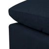 Eclipse 4-Piece Linen-Look Fabric Modular Sectional with Ottoman - Navy 